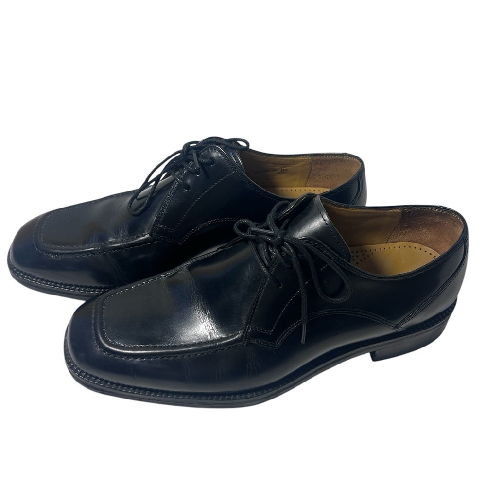 Men's Black Leather Lace-Up Dress Shoes COLE HAAN